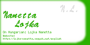 nanetta lojka business card